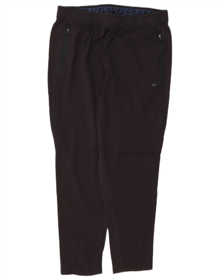 RUSSELL ATHLETIC Pantalones de chándal para hombre, talla grande, rayón negro