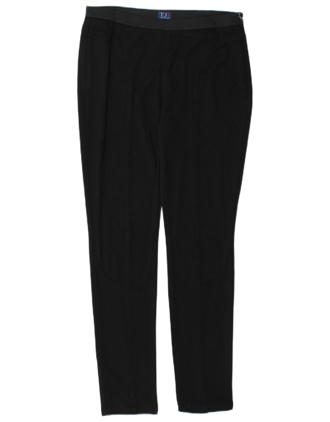 TRUSSARDI Pantalones informales ajustados para mujer IT 44 Medium W30 L29 Viscosa negra
