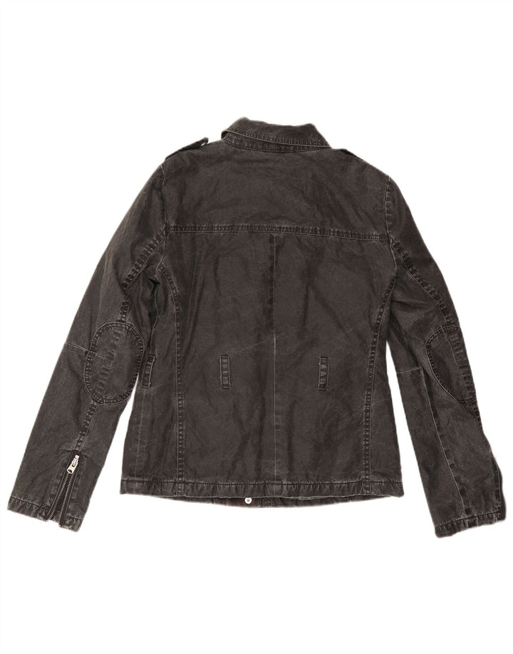 Topshop Chaqueta vaquera para mujer UK 8 Small Poliacrílico negro