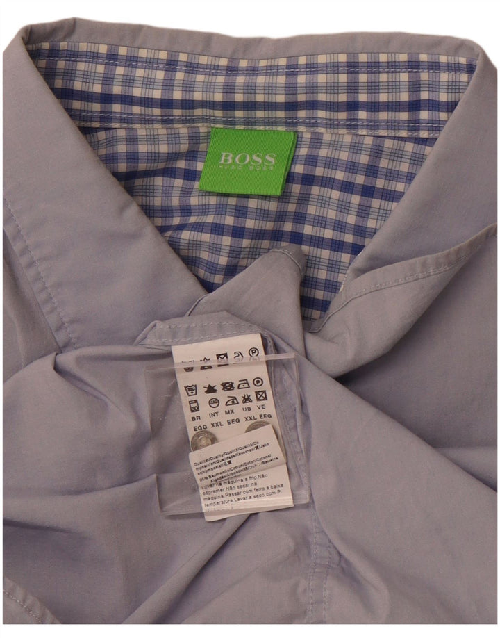 Camisa Hugo Boss Hombre 2XL Algodón Azul