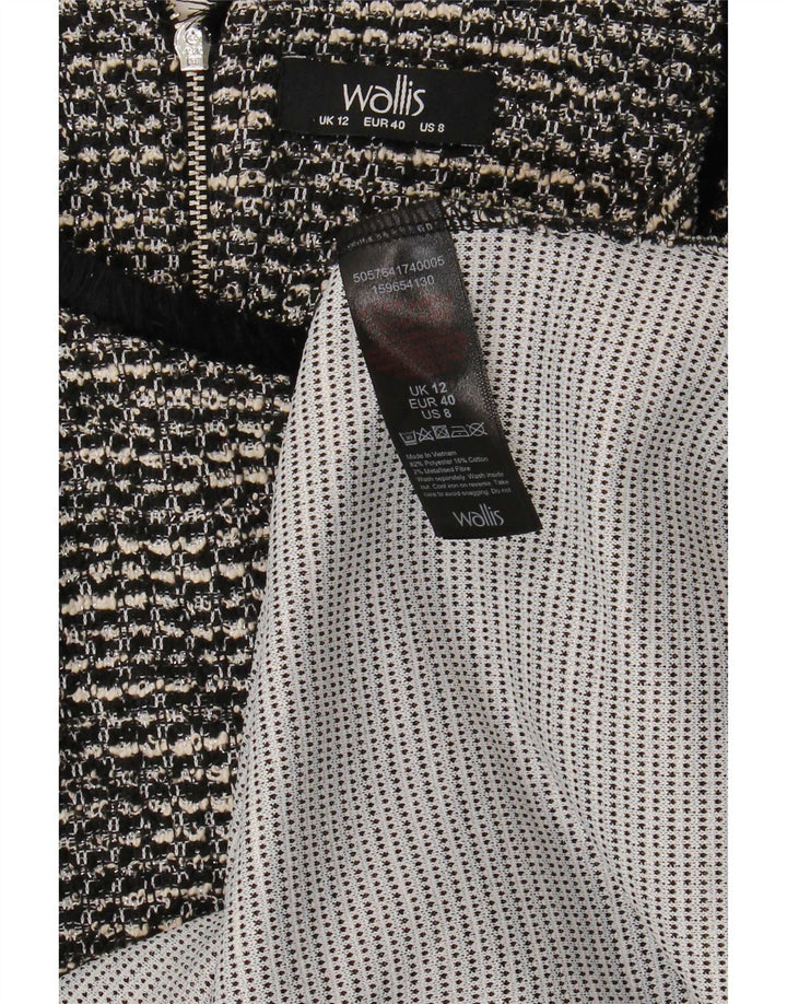 Wallis Vestido recto para mujer UK 40 Mediano Poliéster moteado negro