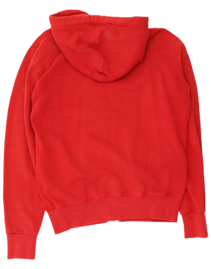 Superdry Sudadera con capucha y cremallera para hombre, tamaño grande, algodón rojo