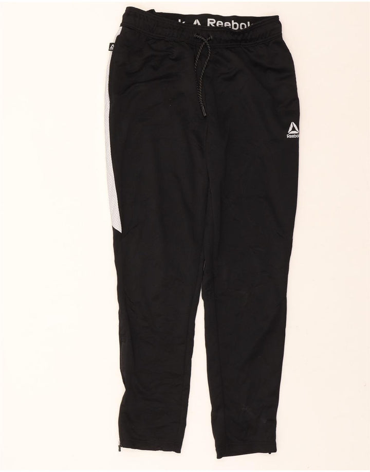 REEBOK Mens Tracksuit Trousers Medium  Black Colourblock Polyester Vintage Reebok and Second-Hand Reebok from Messina Hembry 