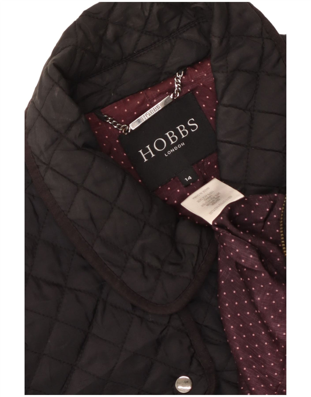Hobbs Abrigo acolchado para mujer UK 44 Grande Nylon negro