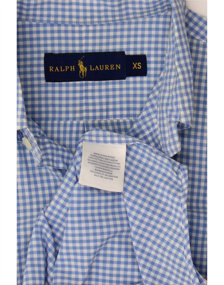 Camisa Ralph Lauren para hombre XS Algodón a cuadros azul