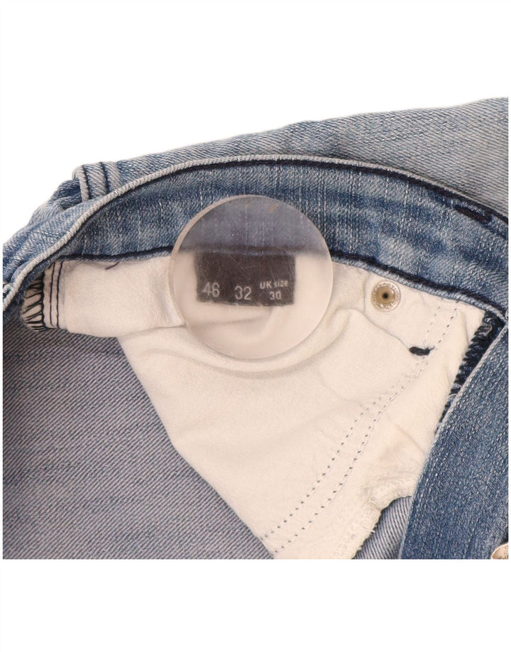 Shorts Vaqueros Hombre Trussardi W30 Azul Medio Algodón