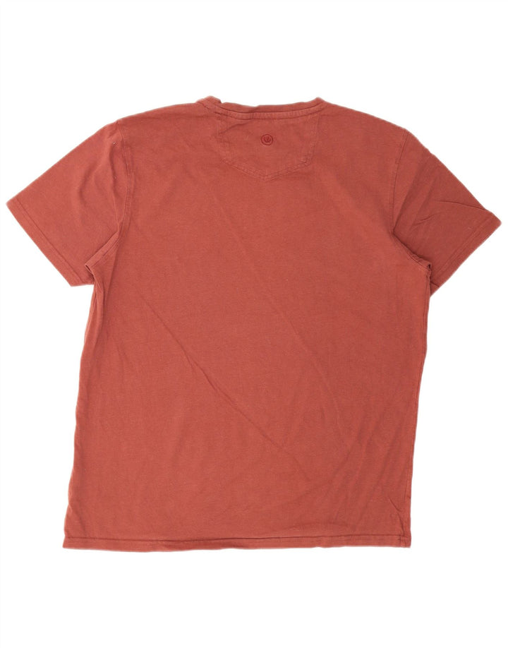 FAT FACE Camiseta gráfica de ajuste regular para hombre Top grande de algodón rojo