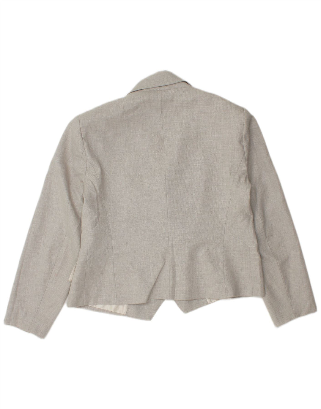 Zara Mujer Chaqueta Corta De Doble Botonadura UK 40 XL Poliéster Gris