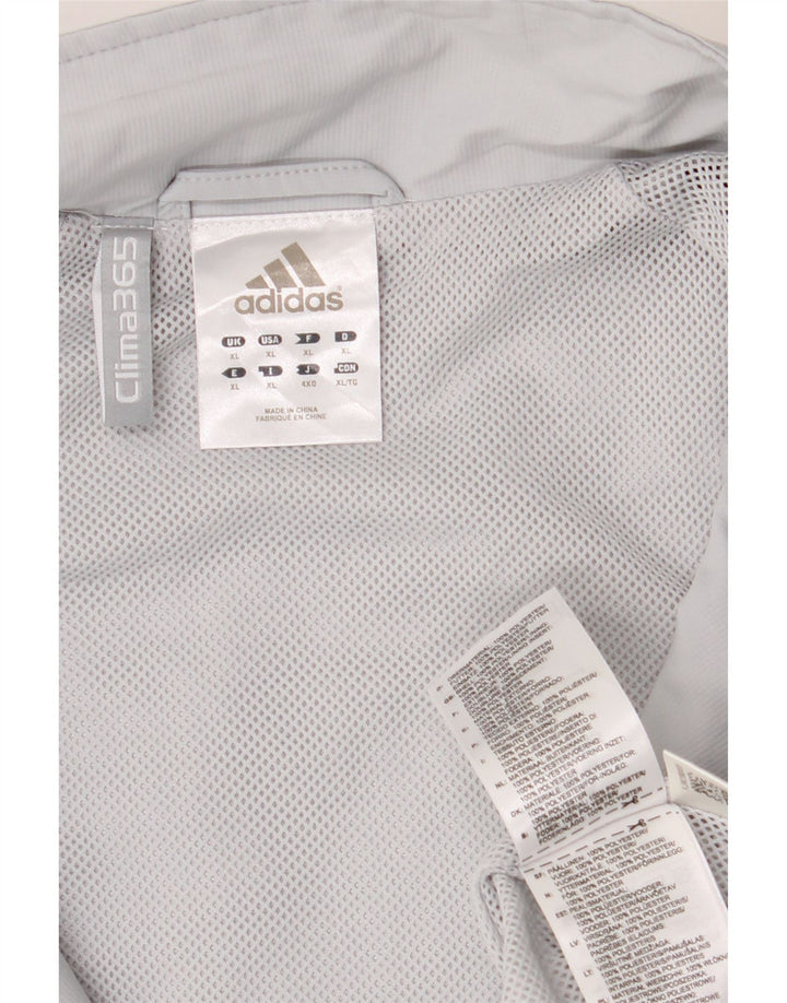ADIDAS Chaqueta impermeable Clima 365 para hombre UK 42 XL Gris Colorblock Poliéster