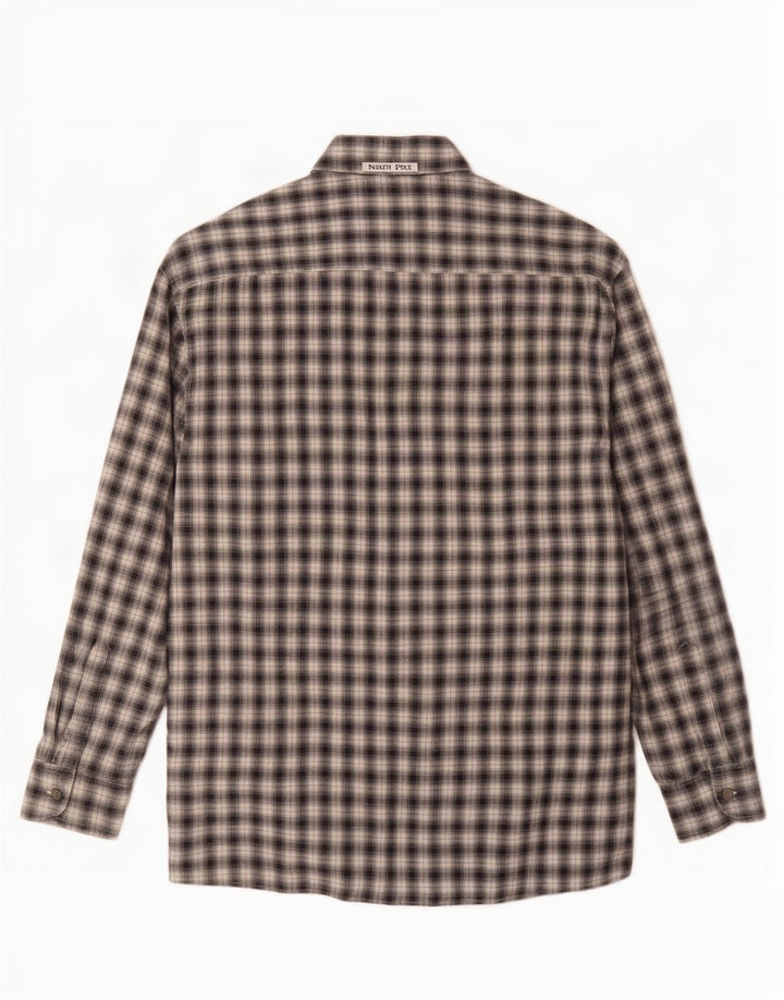 Camisa de franela para hombre North Pole XL Black Check