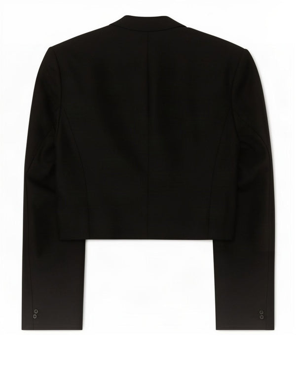 Fenn Wright Manson Chaqueta Bolero Abierta para Mujer UK 10 Small Black Cotton
