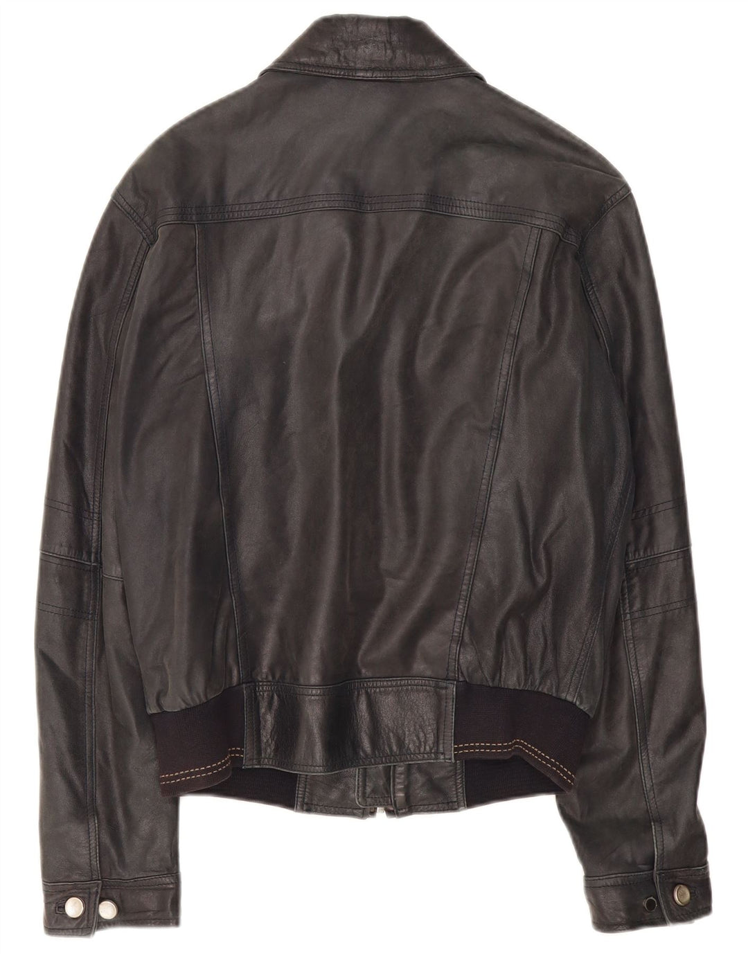 Conbipel Chaqueta Bomber De Cuero Para Hombre IT 48 Cuero Negro Mediano