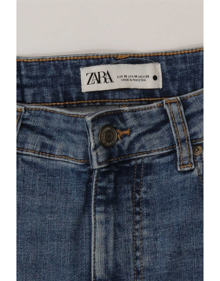 Zara Mujer Maxi Falda Vaquera De Cintura Alta Mediana W28 Azul