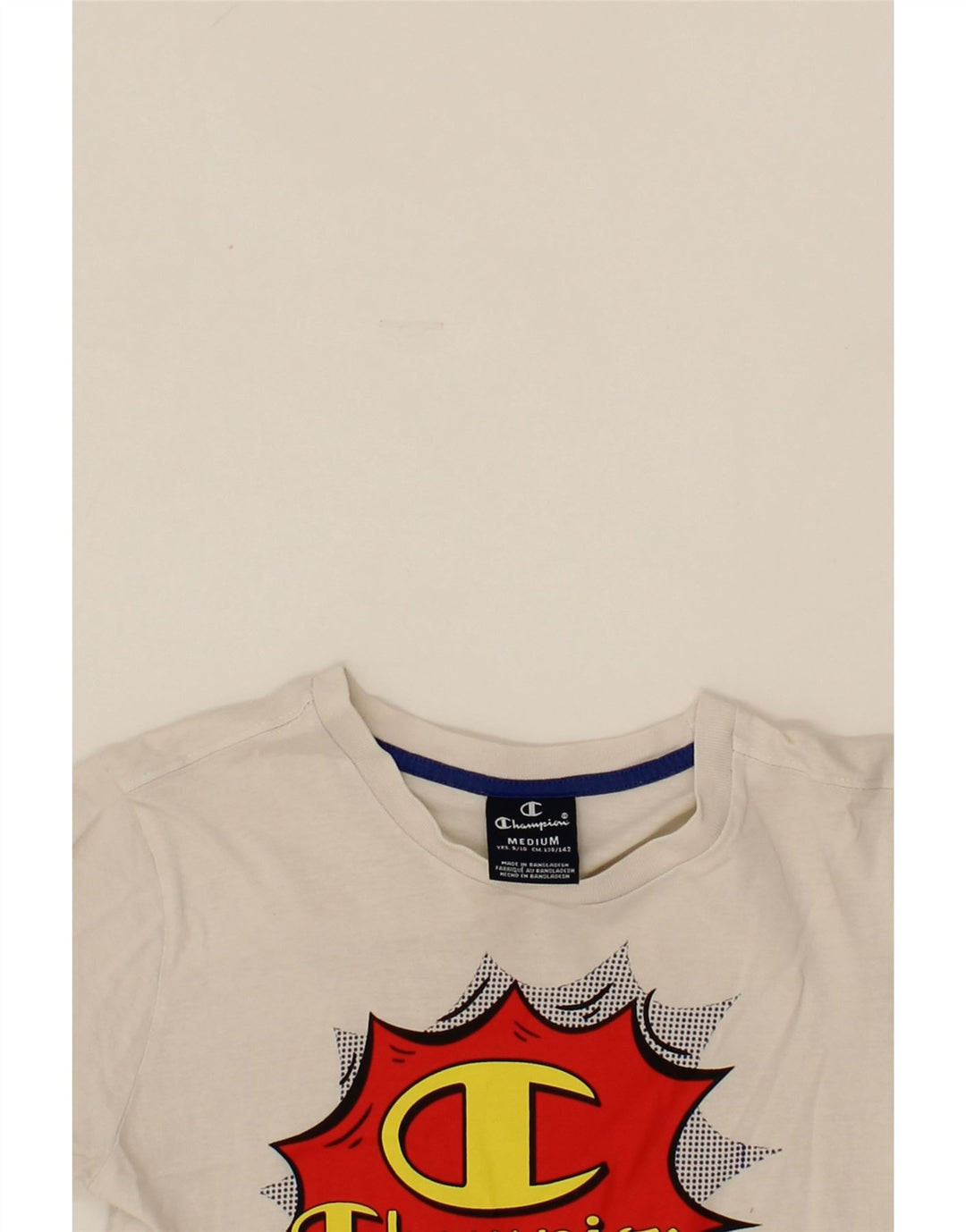 CHAMPION Boys Graphic T-Shirt Top 9-10 Years Medium  White Cotton Vintage Champion and Second-Hand Champion from Messina Hembry 