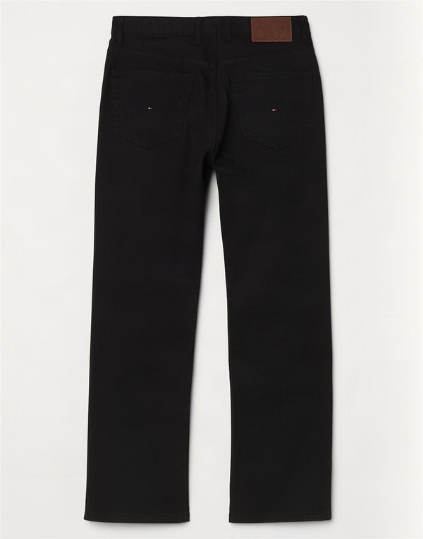 Tommy Hilfiger Pantalones casuales rectos para hombre W32 L32 Algodón negro