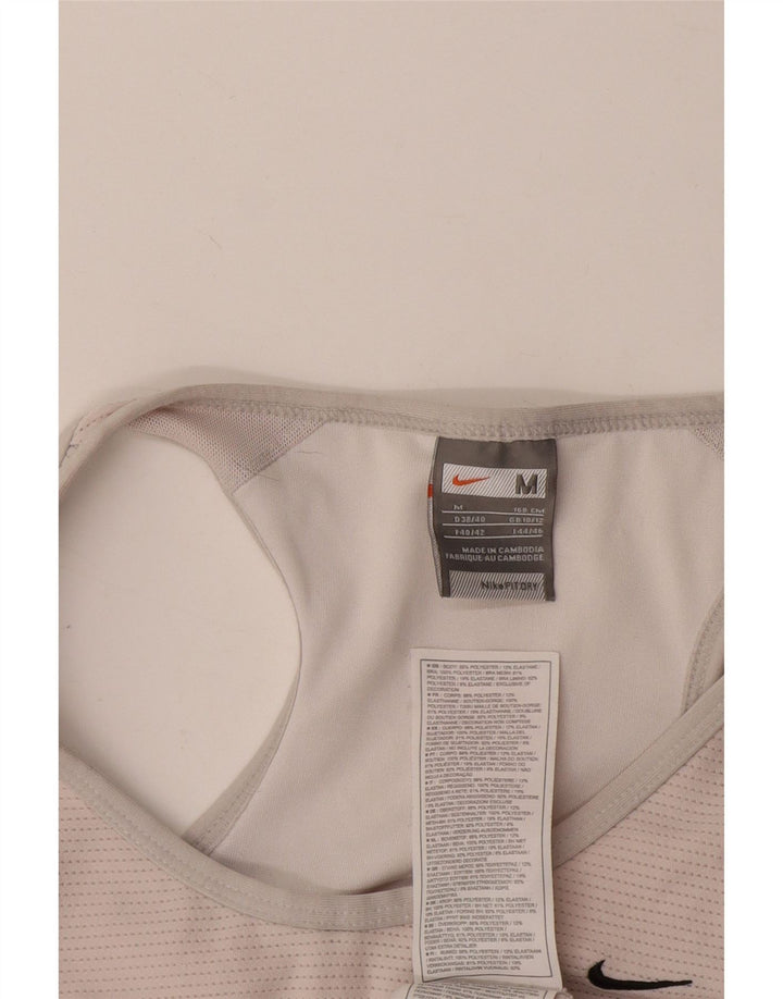 Camiseta sin mangas para mujer Nike UK 10/12 Poliéster gris medio