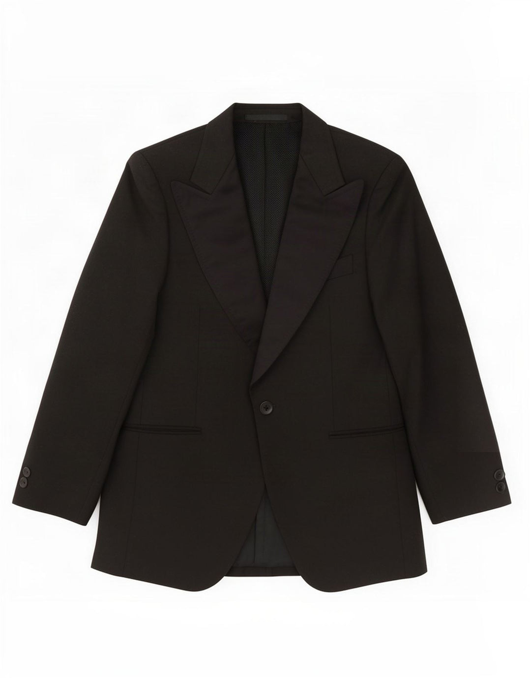 Junge Mode Chaqueta tipo blazer con 1 botón para hombre IT 50 Large Poliéster negro