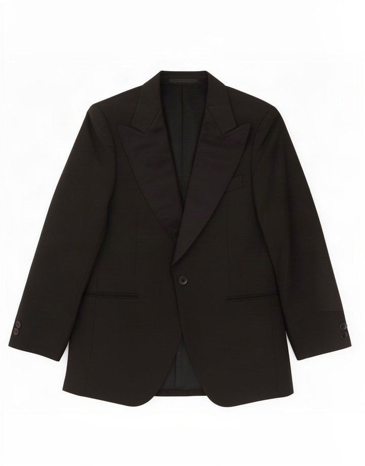 Junge Mode Chaqueta tipo blazer con 1 botón para hombre IT 50 Large Poliéster negro