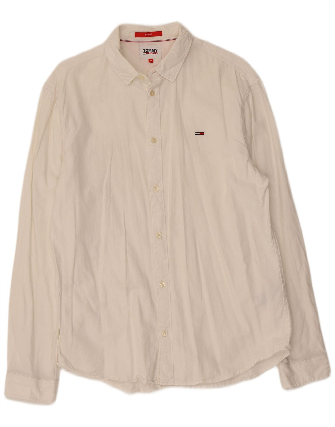 TOMMY HILFIGER Camisa slim fit de algodón blanco medio para hombre