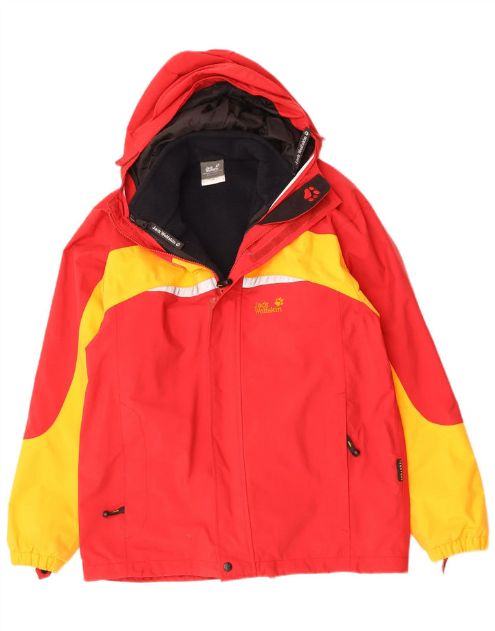 Jack Wolfskin Chaqueta cortavientos estampada para niños 15-16 años Rojo Colorblock