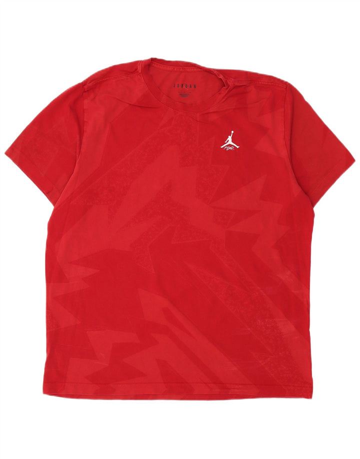 Jordan Camiseta para hombre Top XL Algodón geométrico rojo