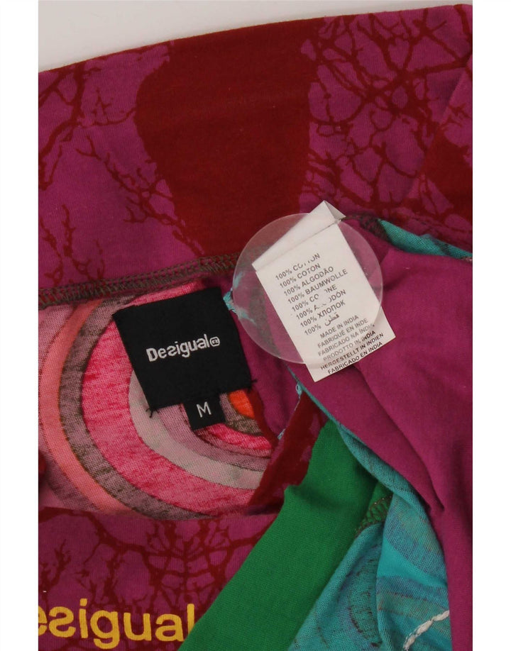 Desigual Falda Acampanada Mediana W30 Algodón Geométrico Multicolor
