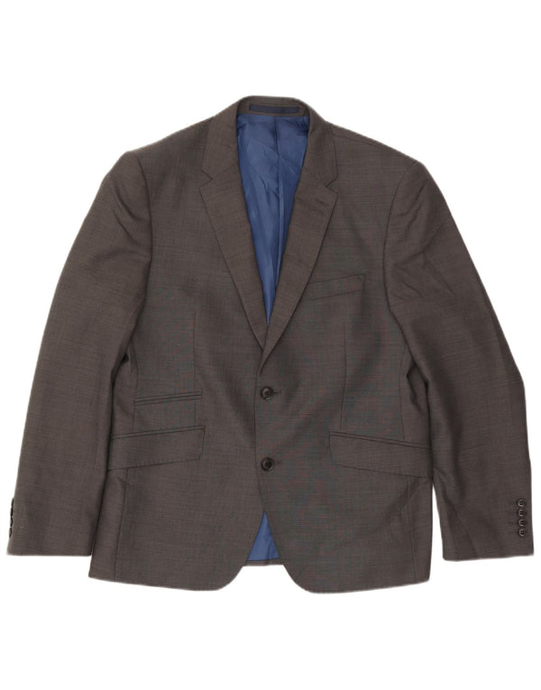 Marks & Spencer Chaqueta tipo blazer de 2 botones para hombre UK 40 Lana gris medio