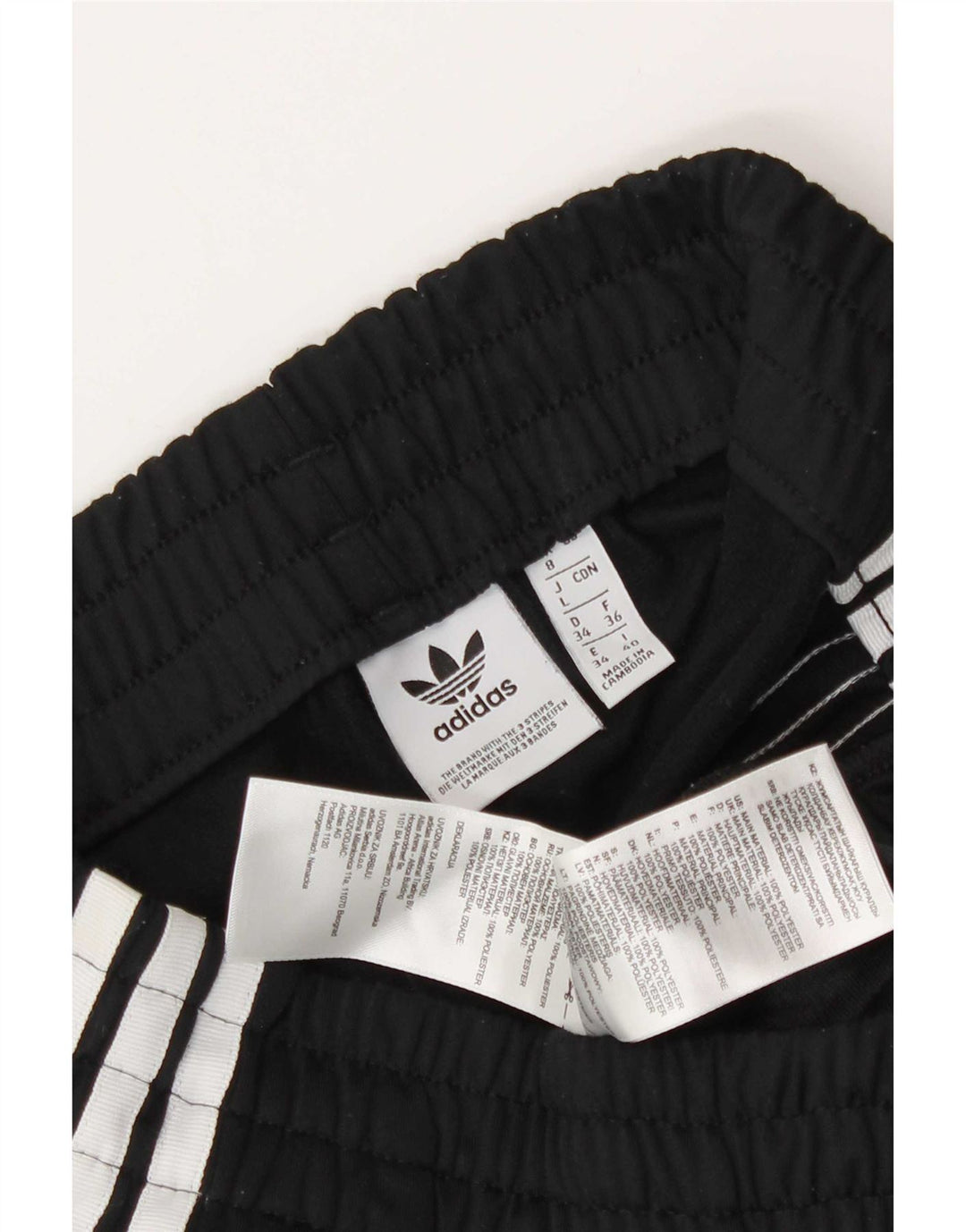 Adidas Pantalones cortos deportivos para mujer UK 8 Small Poliéster negro