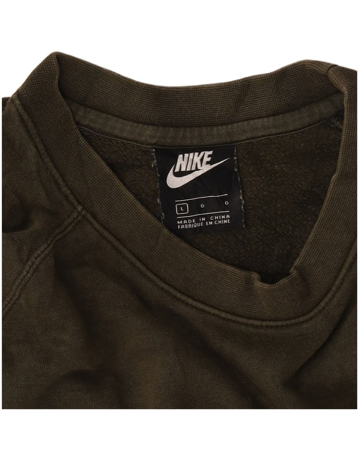 Nike Sudadera con gráfico tipo jersey en color caqui para hombre
