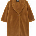 Zara Mujer Teddy Bear Abrigo Extragrande UK 44 Poliéster Marrón Medio