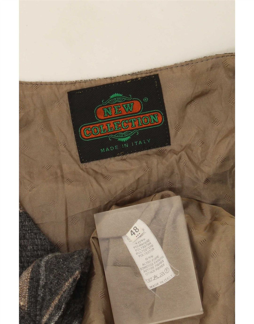 Nueva Colección Chaqueta Ante Hombre IT 48 Poliéster Rayas Gris Medio