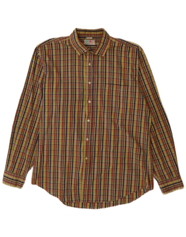 Camisa Hombre Globo Talla 43 17 XL Algodón Cuadros Multicolor