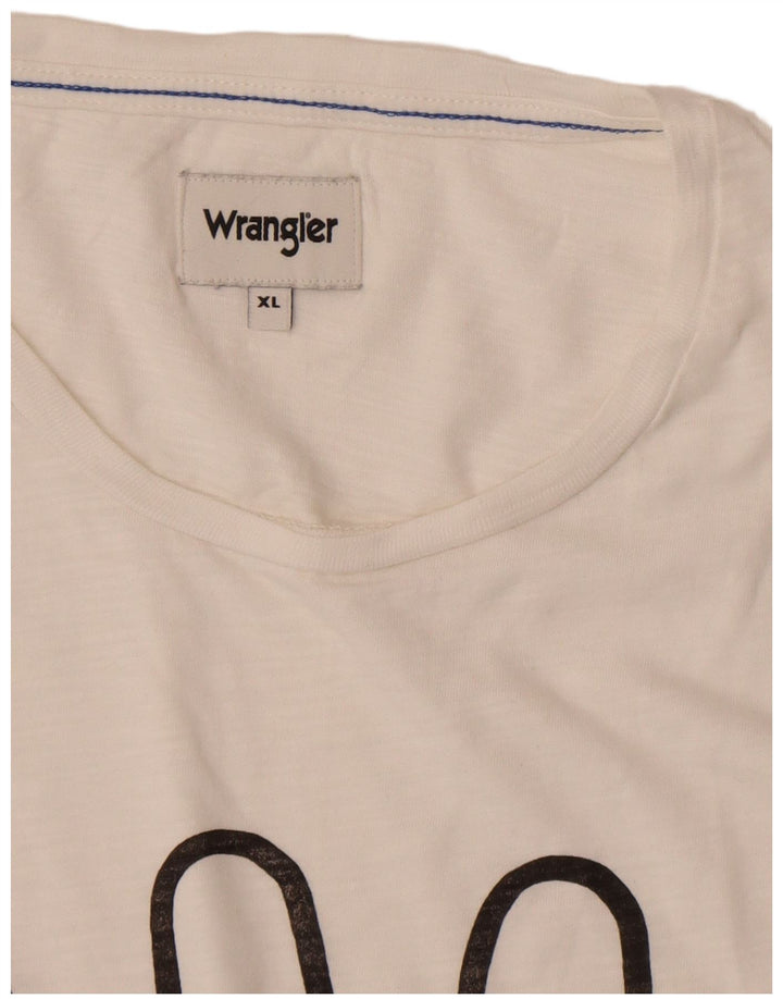 WRANGLER Camiseta gráfica para hombre Top XL Blanco