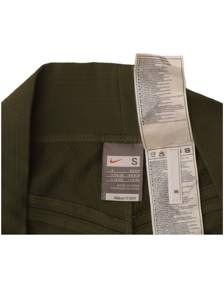 Nike Bermudas deportivas para mujer UK 8/10 Small Verde Poliéster