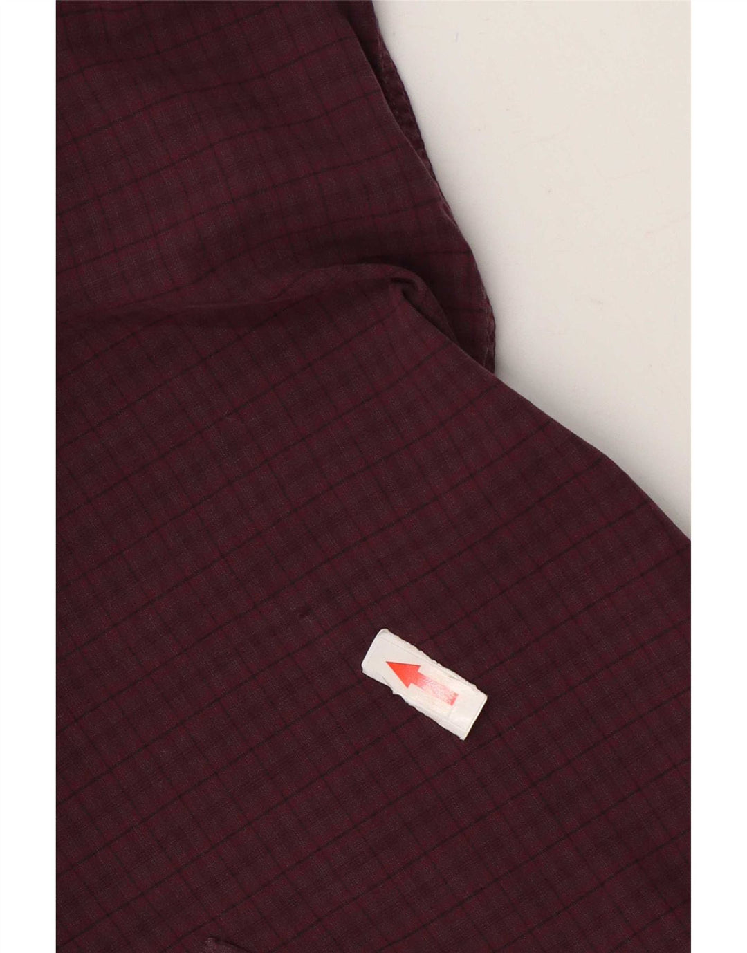 Camisa Calvin Klein para hombre de algodón a cuadros en color burdeos medio