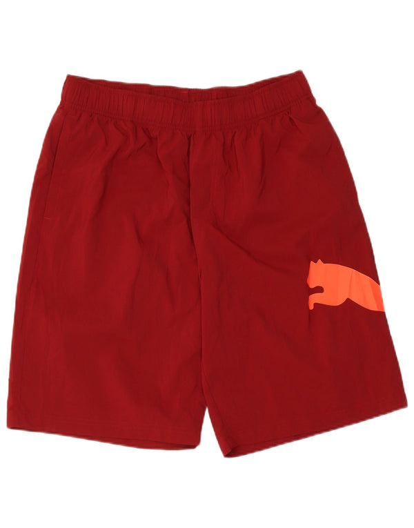 Puma Mens Graphic Sport Shorts Grande Poliéster Borgoña