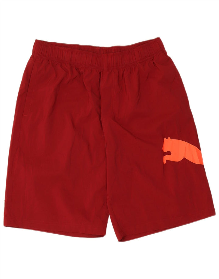 Puma Mens Graphic Sport Shorts Grande Poliéster Borgoña