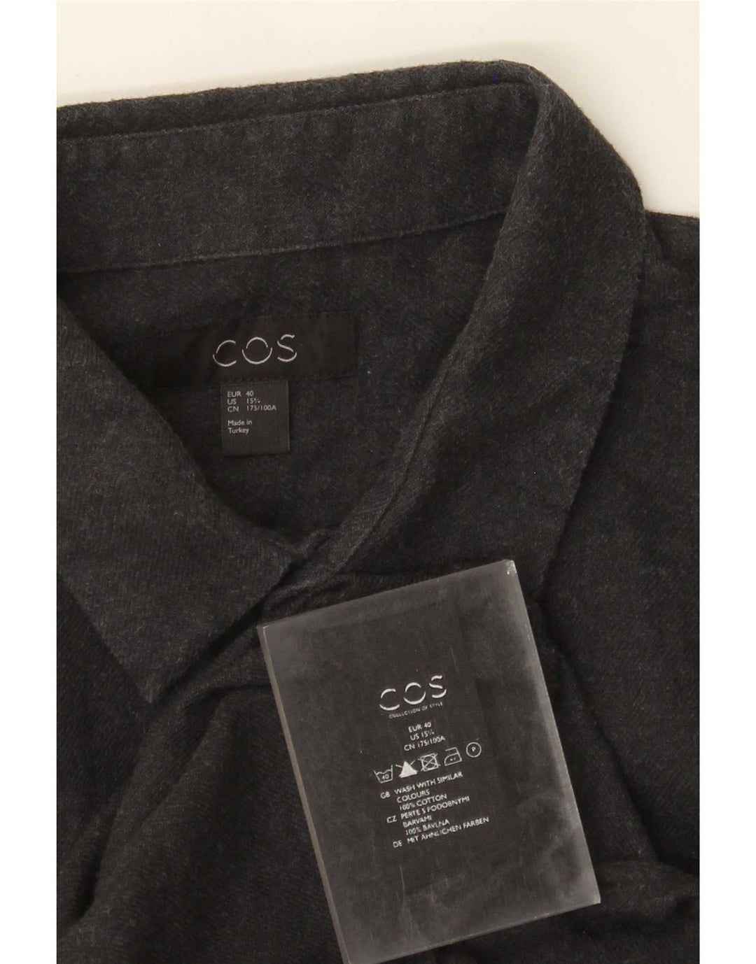 Camisa Cos para hombre EU 40 Algodón gris medio