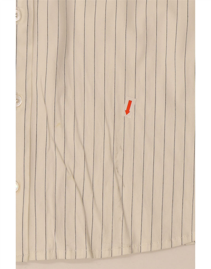 Camisa Hugo Boss para mujer UK 12 Medium White Pinstripe