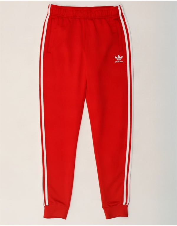 Adidas Boys Tracksuit Trousers Joggers 14-15 Years Red