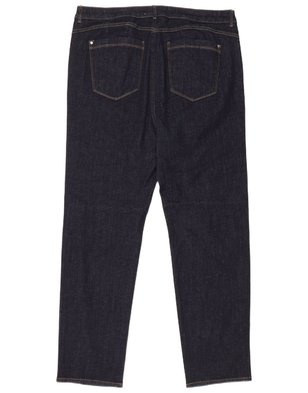 Marks & Spencer Jeans rectos Sienna para mujer UK 20 2XL W38 L30 Azul marino