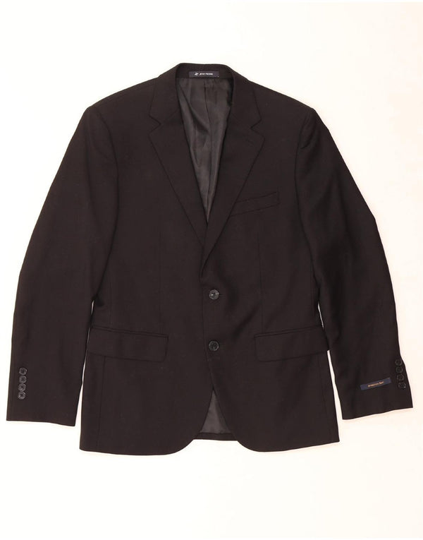 JEAN PIERRE Chaqueta tipo blazer de 2 botones para hombre UK 36 Small Black