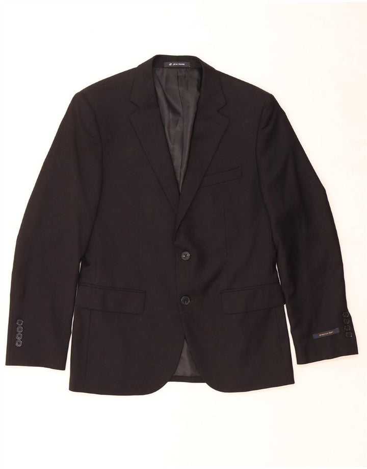 JEAN PIERRE Chaqueta tipo blazer de 2 botones para hombre UK 36 Small Black