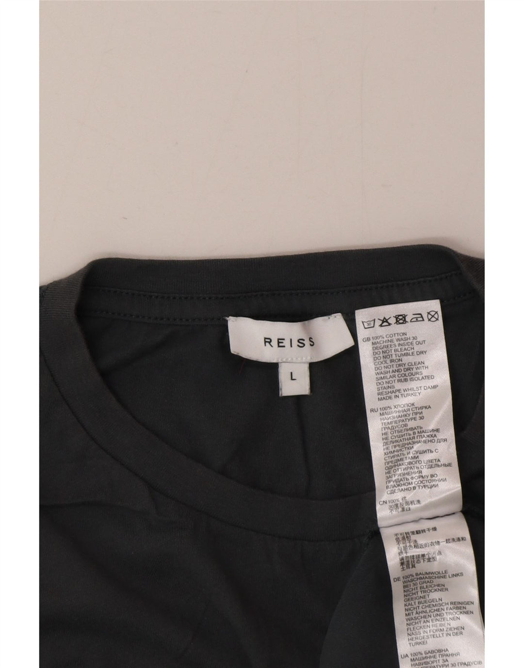 Reiss - Camiseta para hombre, talla grande, color azul, algodón