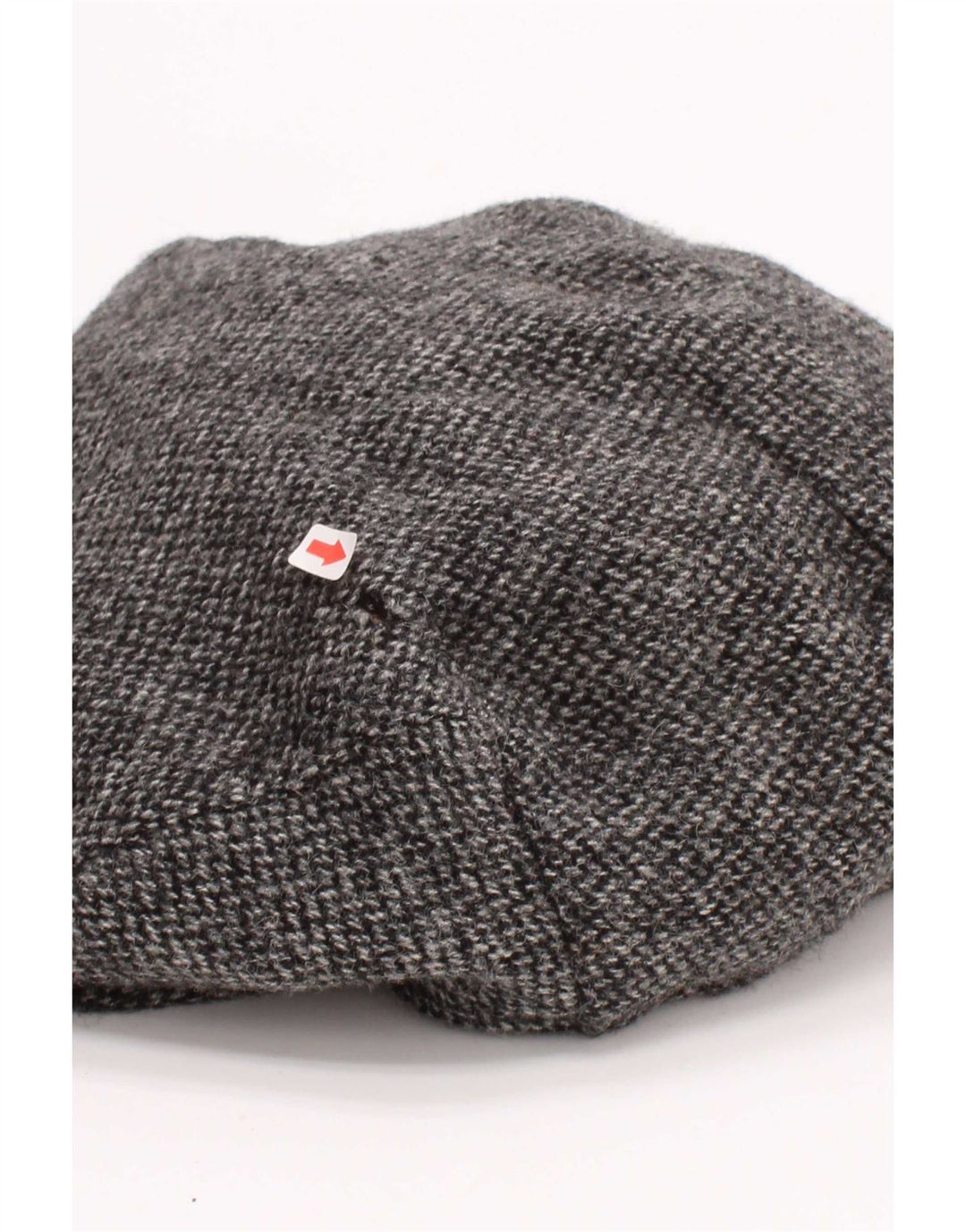 Gorra plana Marks & Spencer para hombre, talla grande, gris, lana en espiga, clásica