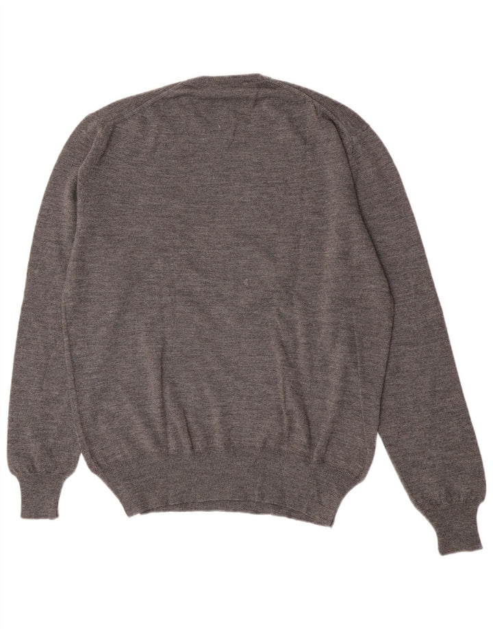 Rodrigo Jersey de Cuello Redondo para Hombre IT 52 Large Gris Lana Virgen