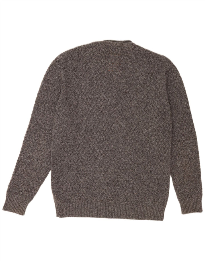 Barbour Jersey De Cuello Redondo Para Hombre Suéter De Lana Gris Pequeño