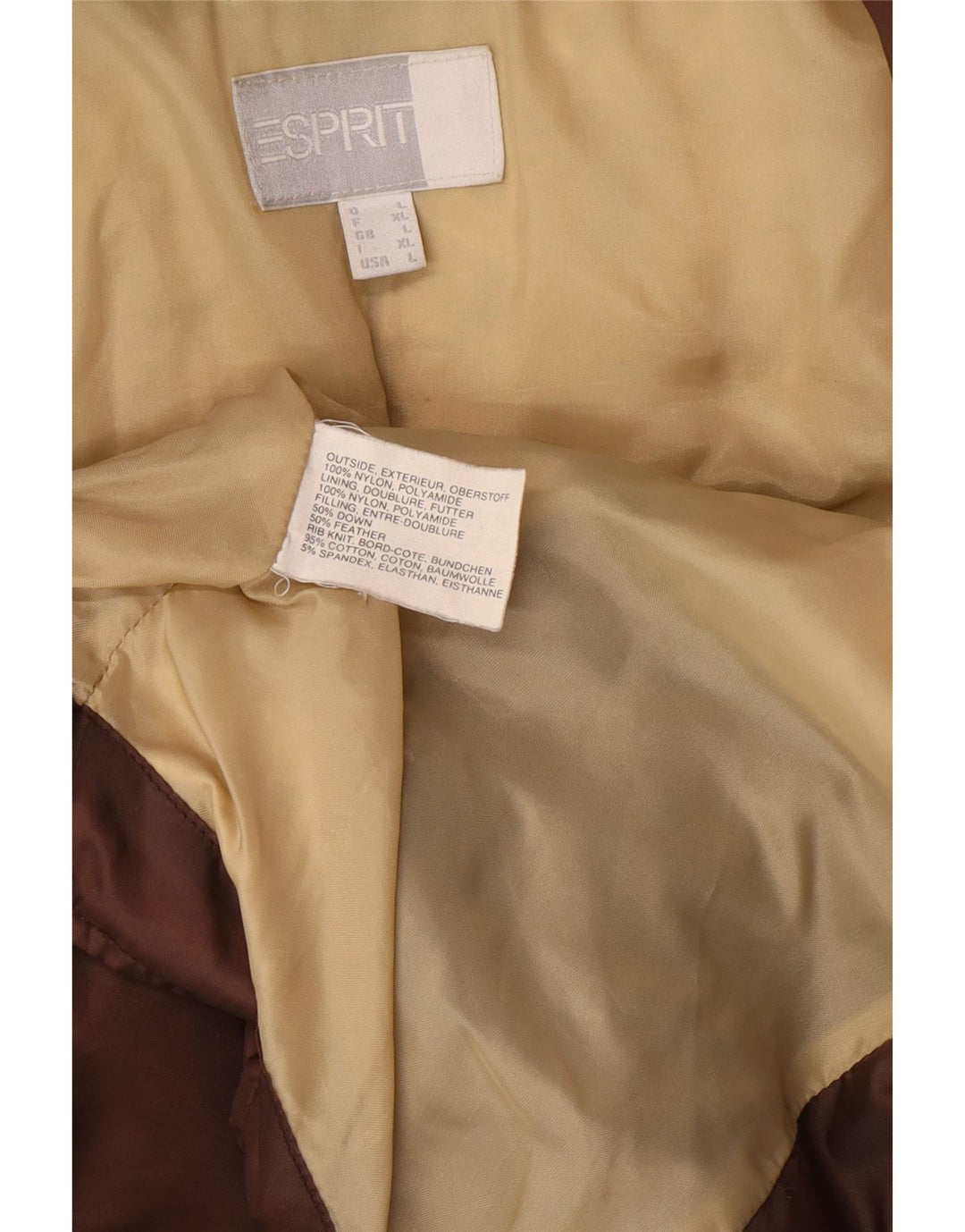 ESPRIT Chaqueta acolchada para mujer UK 46 Large Nylon marrón