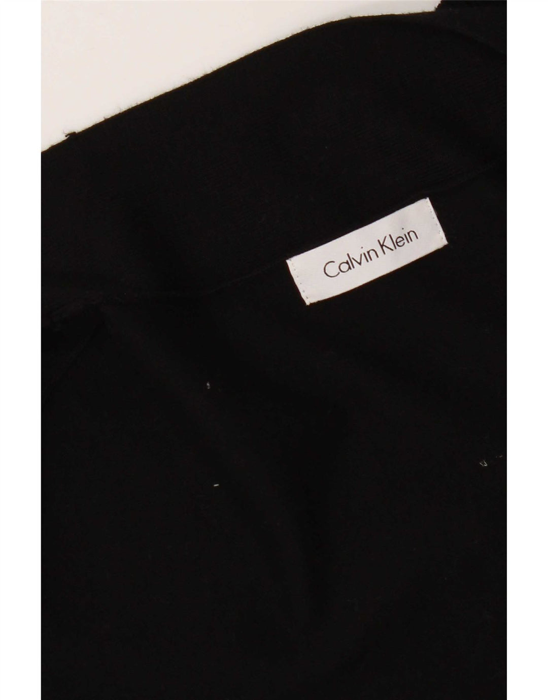 Calvin Klein Top corto para mujer de manga larga UK 12 Mediano Negro
