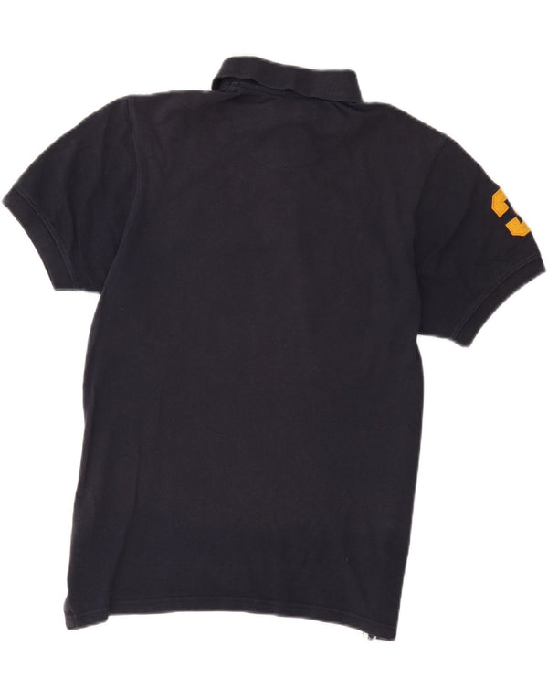Asociación de Polo de EE. UU. Camisa estampada para hombre de algodón azul marino grande